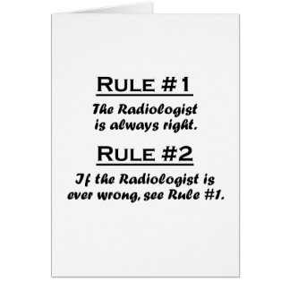 Radiologue de règle