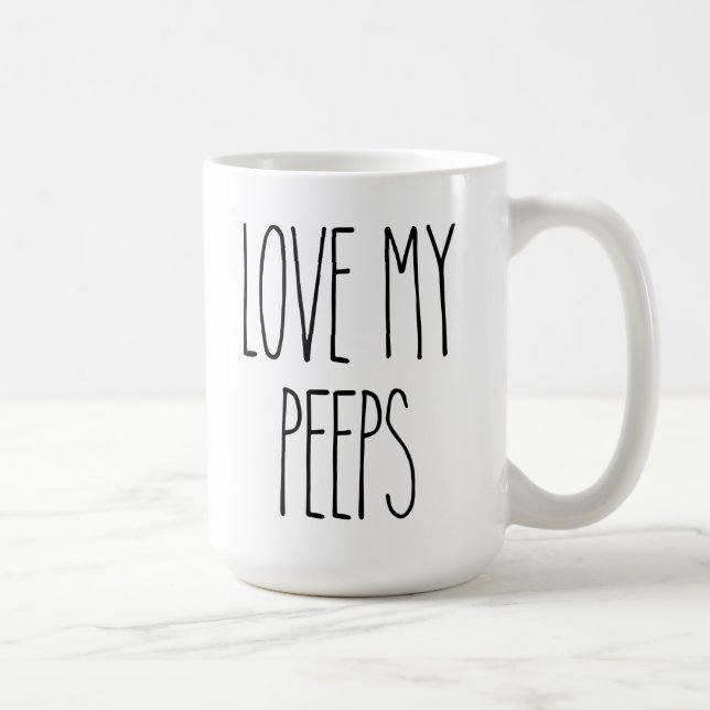 RAE DUNN Inspiré Amour Mes Peeps Café Mug (Droite)