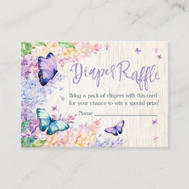 Raffle de couches | Carte d'insertion d'invitation (Devant)