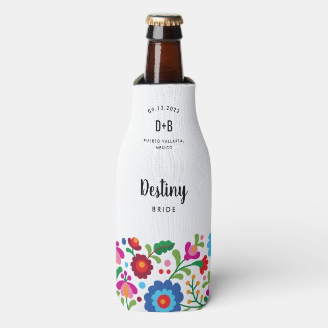 Rafraîchisseur de bouteille de mariage de broderie (Bottle Devant)