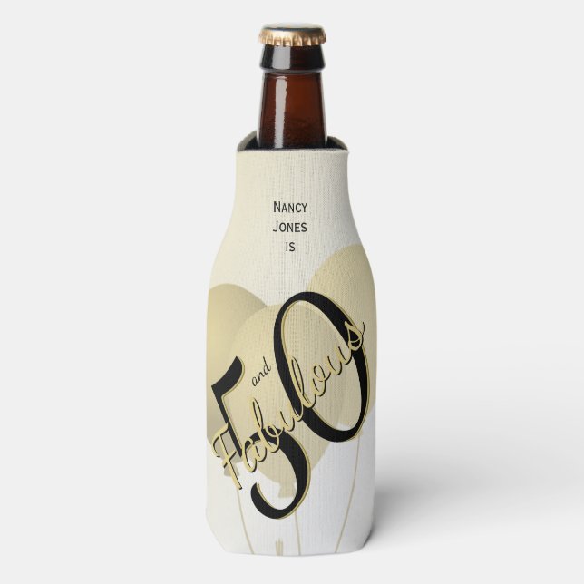 Rafraichisseur De Bouteilles 50 et fabuleuse fête d'anniversaire Black/Gold 50e (Bottle Devant)