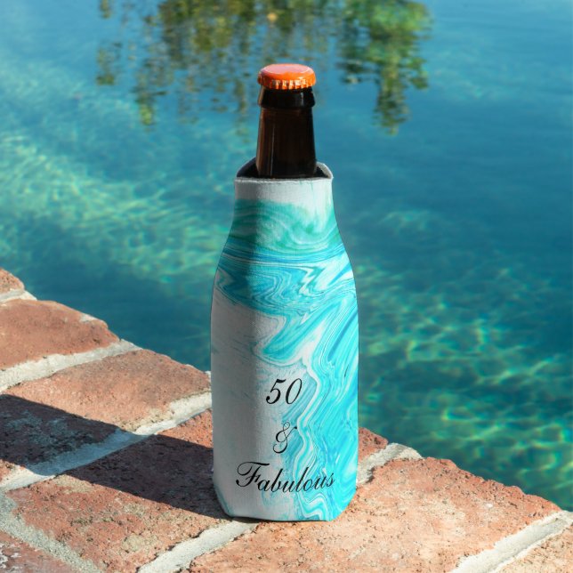 Rafraichisseur De Bouteilles 50 Et Fabuleux Anniversaire Géode D'Âge Bleu Turqu (Piscine in situ)