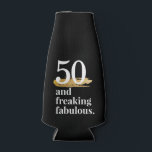 Rafraichisseur De Bouteilles 50 et Fabulous Funny Birthday Beer<br><div class="desc">Bravo à toutes les années avec ce "50 et fabuleux" porte-bières isolée personnalisée,  un grand cadeau de gag drôle pour l'ami qui a un an plus vieux. Ajoutez leur nom sur le dos et tapez n'importe quel âge.</div>