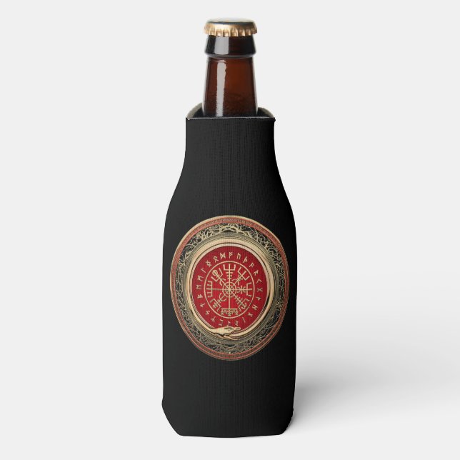Rafraichisseur De Bouteilles [610] Vegvisir - Viking Gold Magic Runic Compass (Bottle Devant)