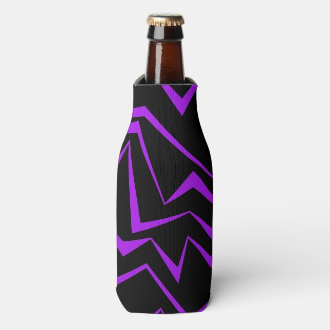 Rafraichisseur De Bouteilles Abstract, bold, vibrant geometric zigzag pattern (Bottle Devant)