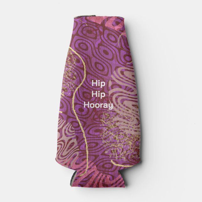 Rafraichisseur De Bouteilles Abstract Silhouette Art Hip Hip Hooray Birthday (Devant)