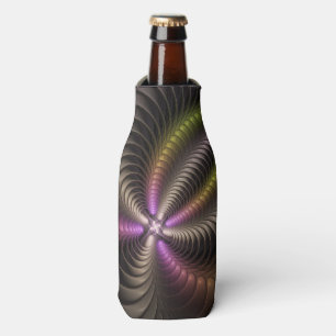 Rafraichisseur De Bouteilles Abstrait brillant Trippy coloré 3D Fractal Art