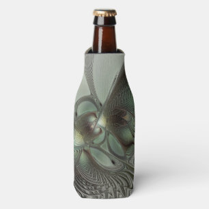 Rafraichisseur De Bouteilles Abstrait Olive Sage Green Grey Fractal Art Imagina