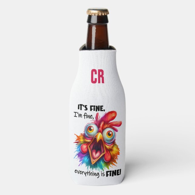 Rafraichisseur De Bouteilles Ajouter vos initiales/ Ajouter du texte sur le Gla (Bottle Devant)