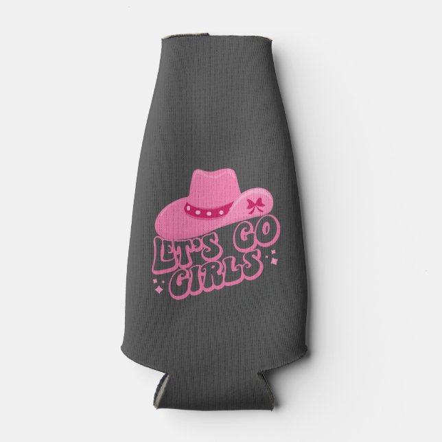 Rafraichisseur De Bouteilles Allons-y Filles, Voyage Filles, Retro Graphic (Devant)