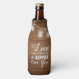 Rafraichisseur De Bouteilles Amour Rire Grange Bois Mason Jar Mariage Faveur
