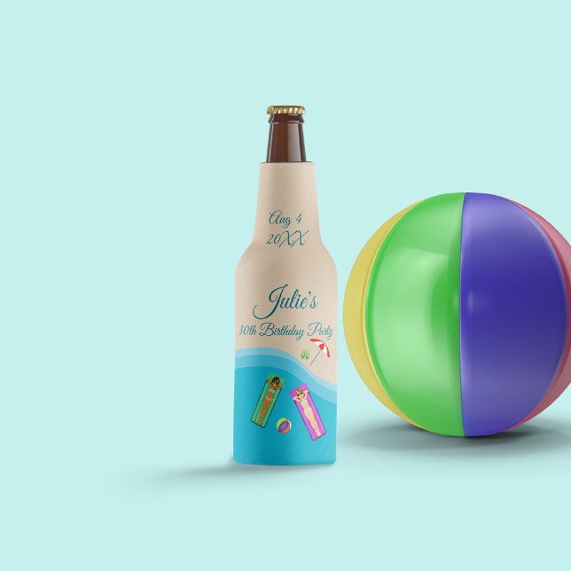 Rafraichisseur De Bouteilles Anniversaire de la plage (Créateur téléchargé)