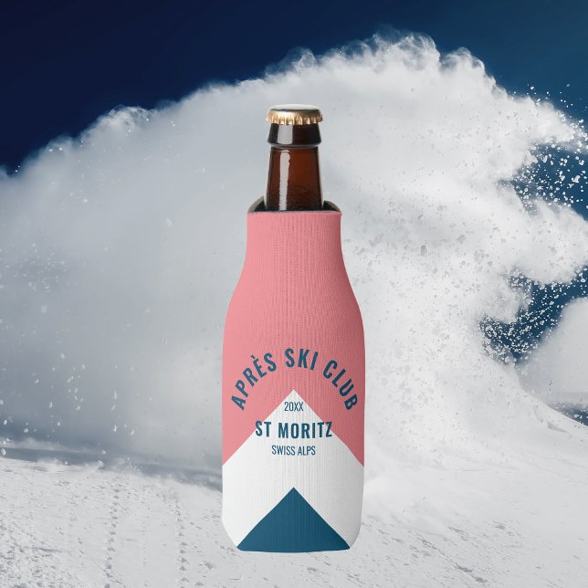 Rafraichisseur De Bouteilles Après-Ski Club Retro Marine Rose Hiver (Créateur téléchargé)