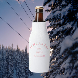 Rafraichisseur De Bouteilles Après toute la journée Pink Bachelorette Ski Party