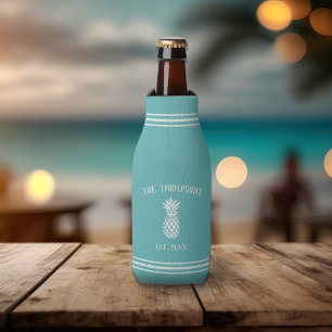 Rafraichisseur De Bouteilles Aqua Rustic Ananas Nom de famille personnalisé