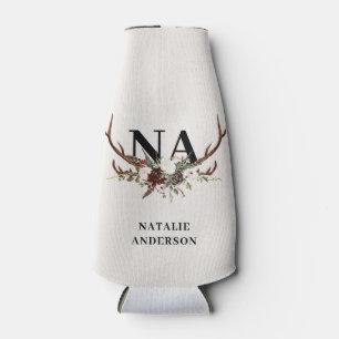 Rafraichisseur De Bouteilles Aquarelle florale bois de cerf chute rustique