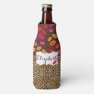 Rafraichisseur De Bouteilles Baisers de lèvres d'empreinte de léopard