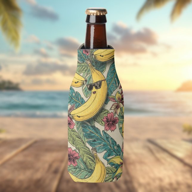 Rafraichisseur De Bouteilles Banana Groove | Funky Dancing Banana Retro Cartoon (Créateur téléchargé)