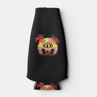 Rafraichisseur De Bouteilles Beach Chairs Parasol Summer Sunset 80s Palm Tree