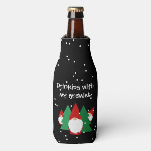 Rafraichisseur De Bouteilles Boire avec mes gnomes drôle fête de Noël