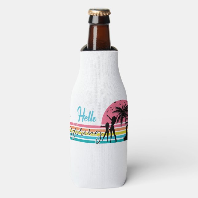 Rafraichisseur De Bouteilles Bonjour Le Printemps (Bottle Devant)