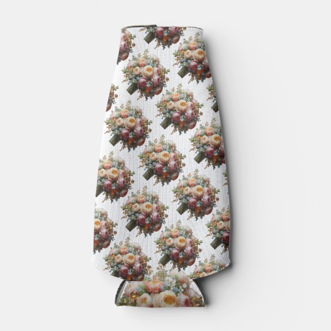 Rafraichisseur De Bouteilles Bouquet de pivoines, Citrine et Topaz (Devant)