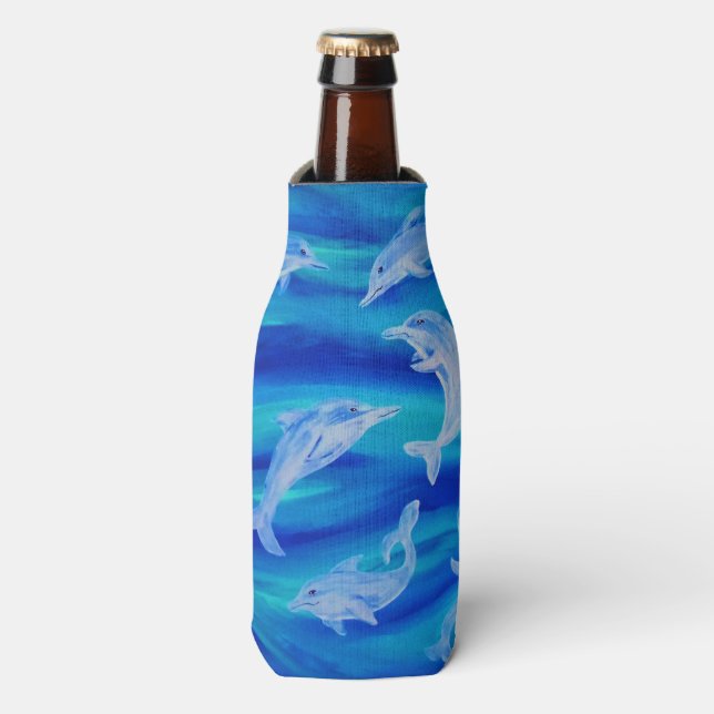 Rafraichisseur De Bouteilles Bouteille Dolphin Pod et Can Huggies (Bottle Devant)