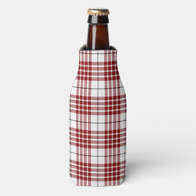 Rafraichisseur De Bouteilles Buchanan tartan rouge blanc plaid (Bottle Devant)