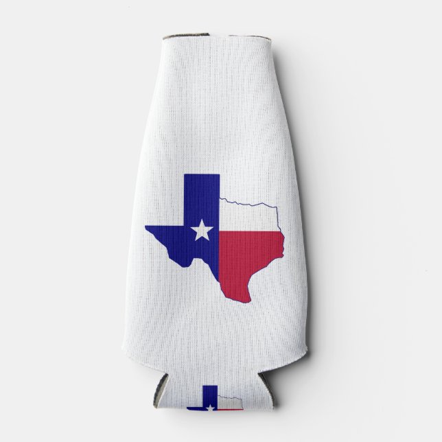 Rafraichisseur De Bouteilles Carte du drapeau du Texas (Devant)