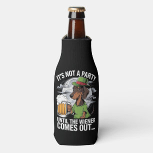 Rafraichisseur De Bouteilles Ce n'est pas une fête jusqu'à Dachshund Irish Beer