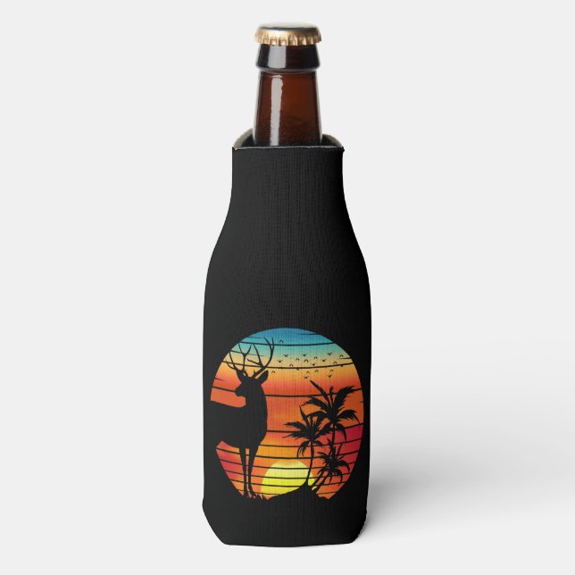 RAFRAICHISSEUR DE BOUTEILLES CERF COUCHER DE SOLEIL  (Bottle Devant)