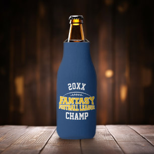 Rafraichisseur De Bouteilles Champion de football Imaginaire - Bleu et Jaune
