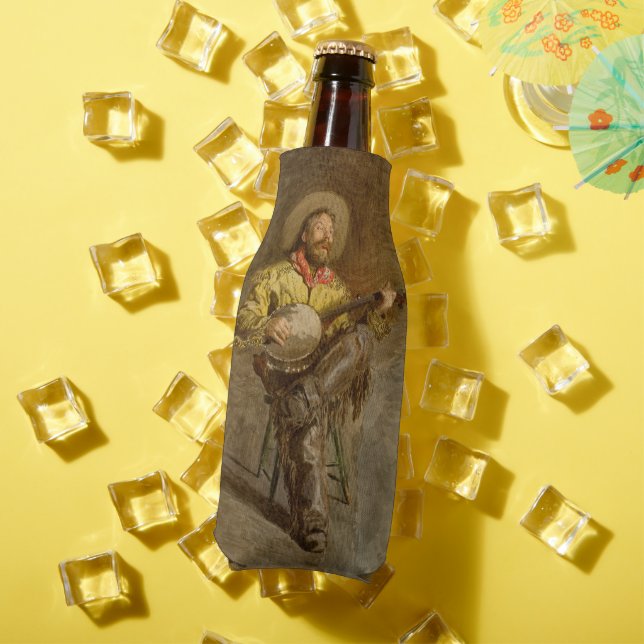 Rafraichisseur De Bouteilles Chanter Espagnol Cowboy à Banjo jouer à la chanson (Été in situ)