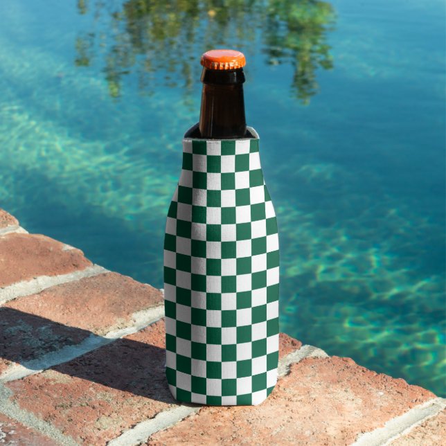 Rafraichisseur De Bouteilles Chasseur À damiers vert et blanc (Piscine in situ)