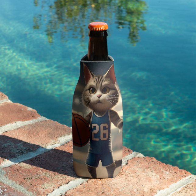 Rafraichisseur De Bouteilles Chat de basket-ball, (Piscine in situ)
