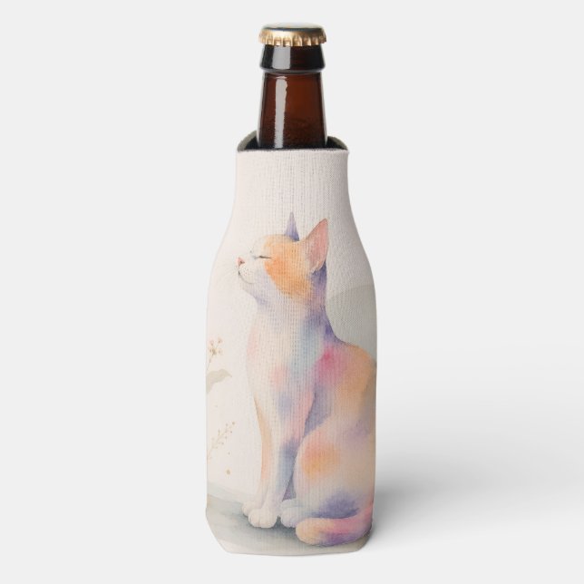Rafraichisseur De Bouteilles Chat silencieux au clair de lune (Bottle Devant)