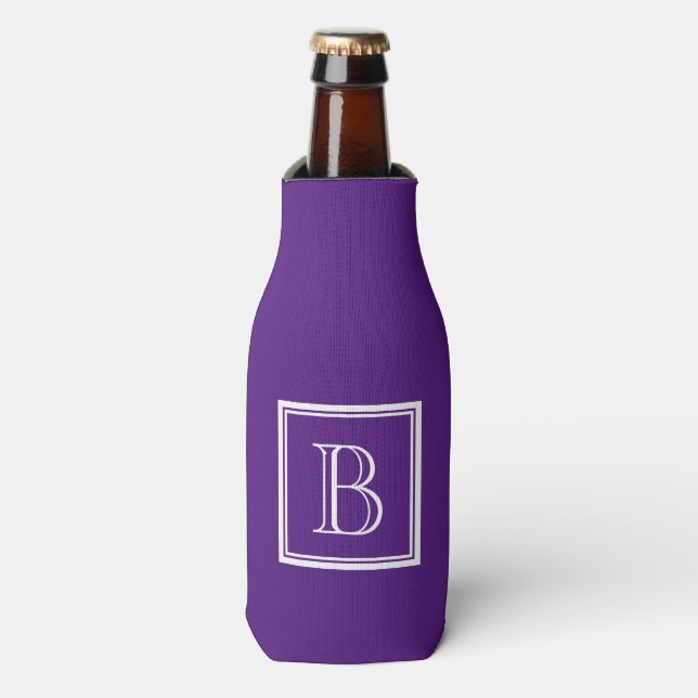 Rafraichisseur De Bouteilles Chauffeurs personnalisés avec monogramme violet cl (Bottle Devant)