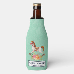 Rafraichisseur De Bouteilles Cheval à Rocks vintage avec Bouquet Floral Anniver