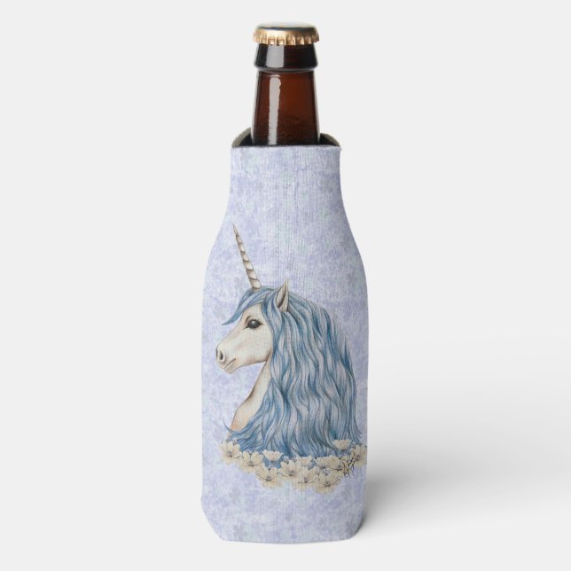Rafraichisseur De Bouteilles Cheveux bleu unicorne (Bottle Devant)