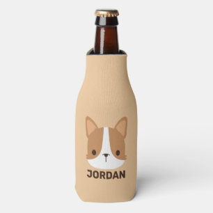 Rafraichisseur De Bouteilles Chien Corgi mignon avec nom personnalisé