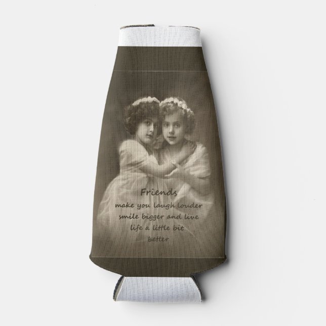 Rafraichisseur De Bouteilles Citation d'amitié inspirée vintage Friends (Devant)