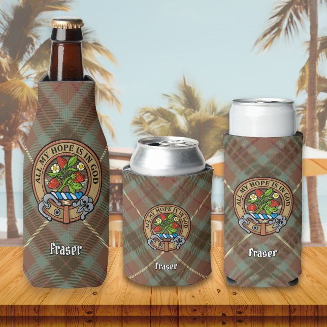 Rafraichisseur De Bouteilles Clan Fraser Crest sur le tartare de chasse Patinée (Créateur téléchargé)