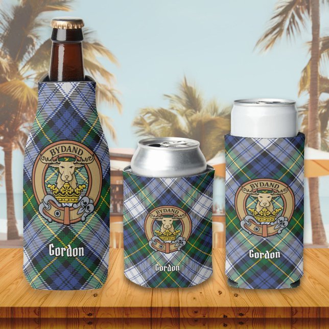 Rafraichisseur De Bouteilles Clan Gordon Crest sur la robe Tartan Bottle Glaciè (Créateur téléchargé)