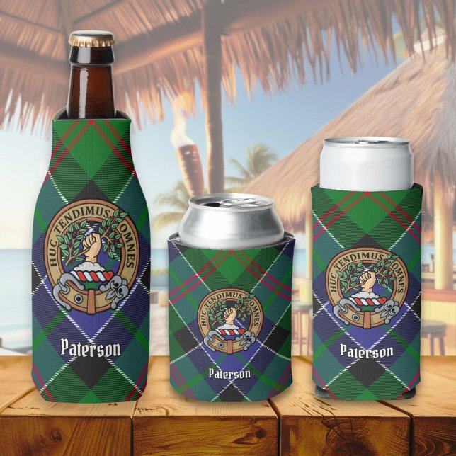 Rafraichisseur De Bouteilles Clan Paterson Crest sur Tartan (Créateur téléchargé)