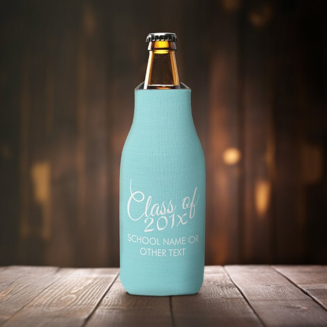 Rafraichisseur De Bouteilles Classe personnalisée de pour Graduation ou Réunion (Personalized Bottle Cooler - Add Name or Custom Text)