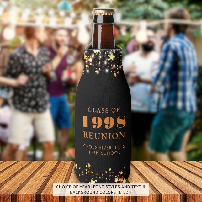 Rafraichisseur De Bouteilles Classe Reunion Black Orange Étoiles Personnalisées (Créateur téléchargé)