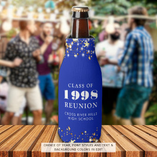Rafraichisseur De Bouteilles Classe Reunion Royal Blue Gold Stars Personnalisé