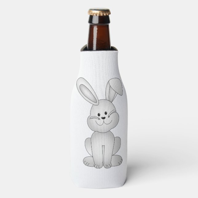 Rafraichisseur De Bouteilles Clipart blanc de lapin (Bottle Devant)