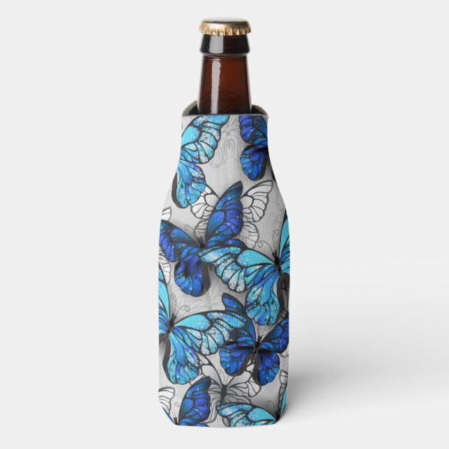 Rafraichisseur De Bouteilles Composition des White and Blue Butterflies (Bottle Devant)