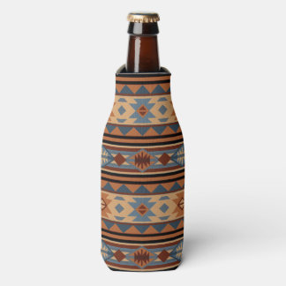 Rafraichisseur De Bouteilles Conception sud-ouest Adobe Grey Brown Tribal Motif